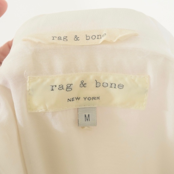 ❌SOLD❌Rag & Bone Ivory Silk Jacquard Tuxedo Vest - Picture 5 of 8